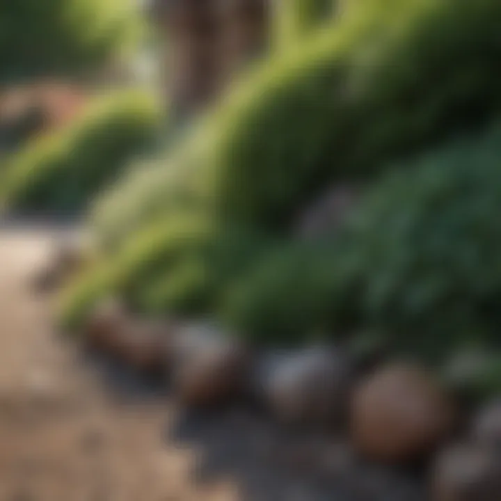 Diverse selection of landscaping materials for front yards