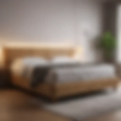 Illustration of standard double bed dimensions