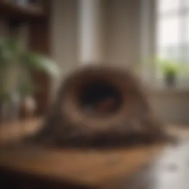 Ant Nest in Home Environment A detailed view of an ant nest built within a home environment.