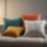 Visual representation of various US pillow sizes