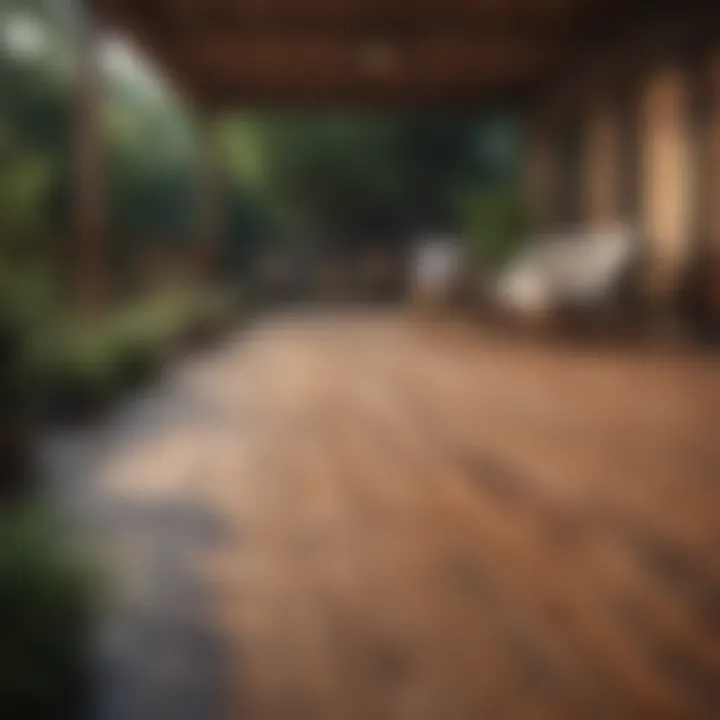 Beautifully finished wood patio in a backyard setting