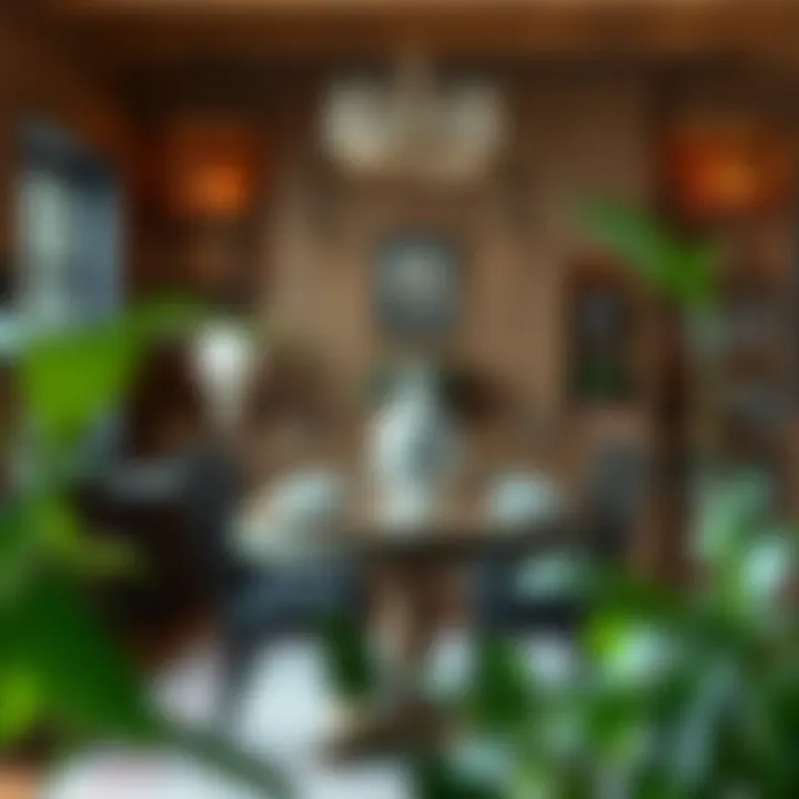 Distinctive Dining Space Enhanced with Books A dining area with books incorporated into the decor for a unique touch