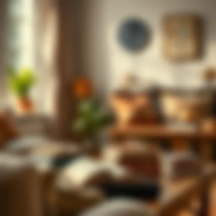 Inviting Reading Corner with Thoughtful Book Placement A cozy reading nook with books artfully arranged on a coffee table