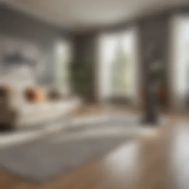 Integration of Shark Cordless Vacuum into Home Decor An elegantly designed living room featuring a wall-mounted Shark cordless vacuum.