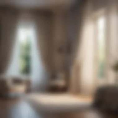 Sheer Curtains for Bright and Airy Interiors Sheer curtains allowing natural light in a spacious room