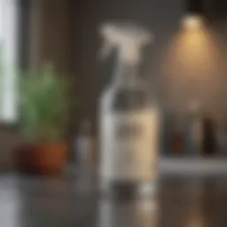 Vinegar and water solution in a spray bottle