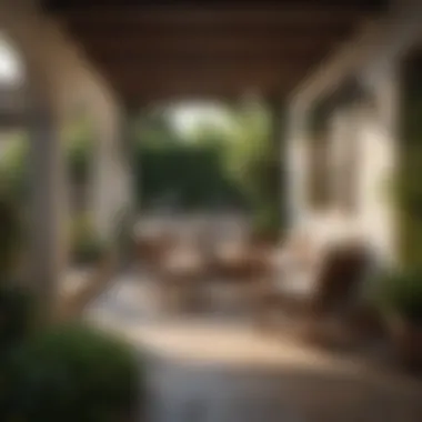 Social Spaces: Arranging for Connection Inviting walled patio arranged for social gatherings