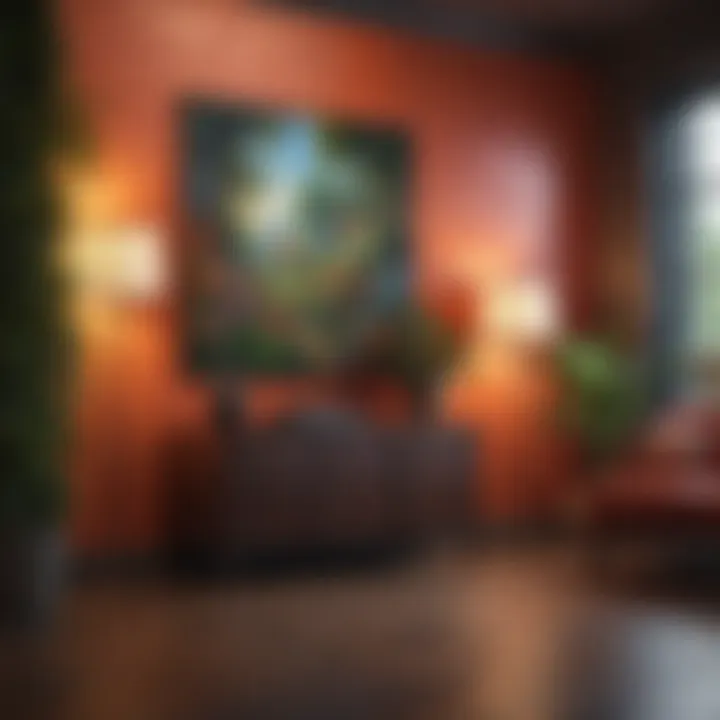 A vibrant and colorful wallpaper that brings life to a room