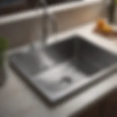 Elegant stainless steel kitchen sink