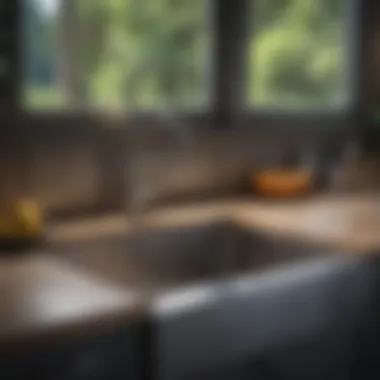 Installation overview of a kitchen sink