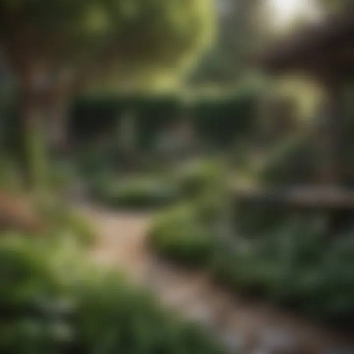 Thriving garden in full bloom
