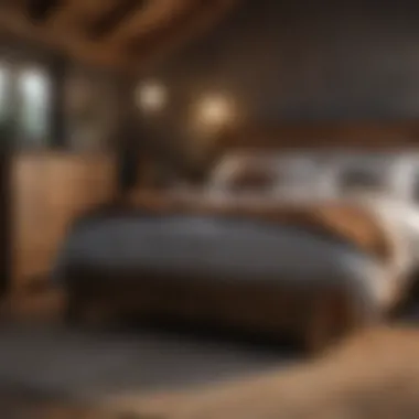 Cozy bedroom with a rustic-themed set