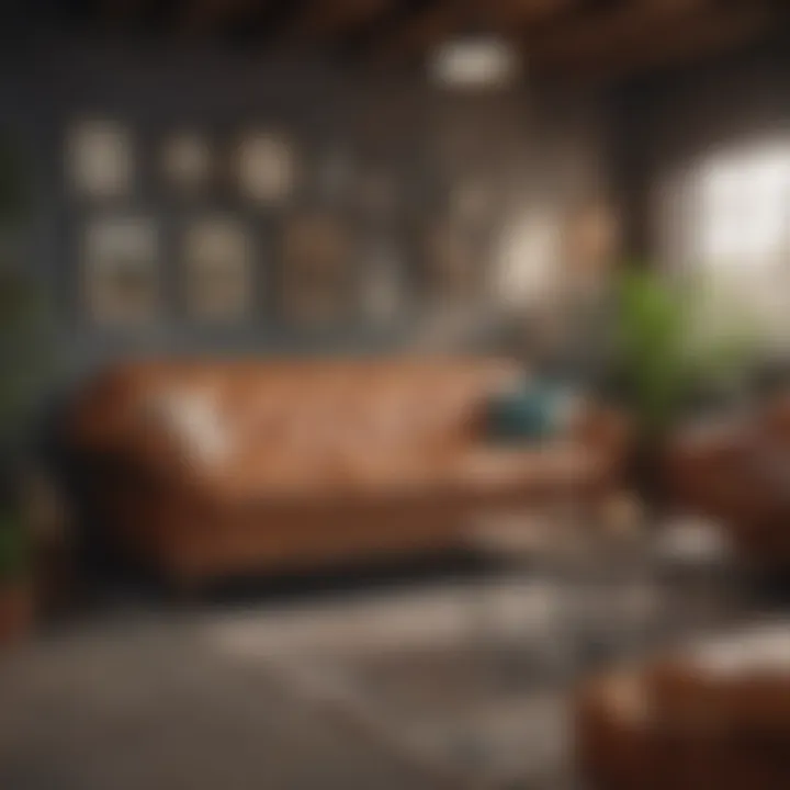 A vintage couch in a second-hand store