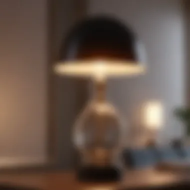 Elegant table lamp showcasing modern design