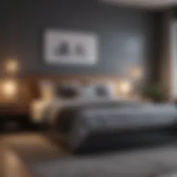 Sleek modern bedroom featuring minimalist furniture