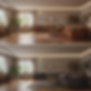 Transformational Decluttering Before and after comparison of a decluttered space