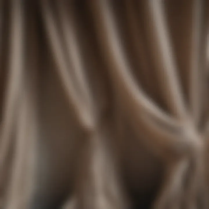 Close-up of drape fabric and texture that contribute to interior design