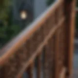 Elegant wooden railing design with intricate details