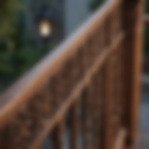 Elegant wooden railing design with intricate details