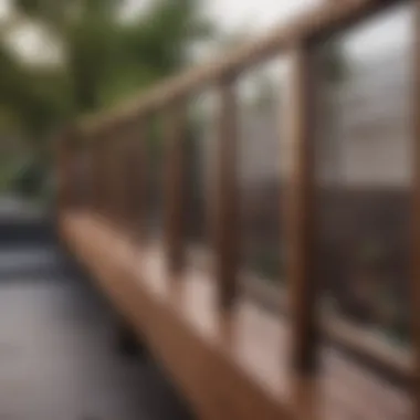 Contemporary Wood Railing Aesthetics Modern minimalist wood railing enhancing a sleek deck