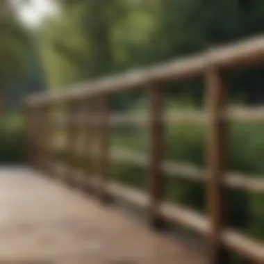 Rustic Charm of Wood Railings Rustic wooden railing integrated with natural surroundings